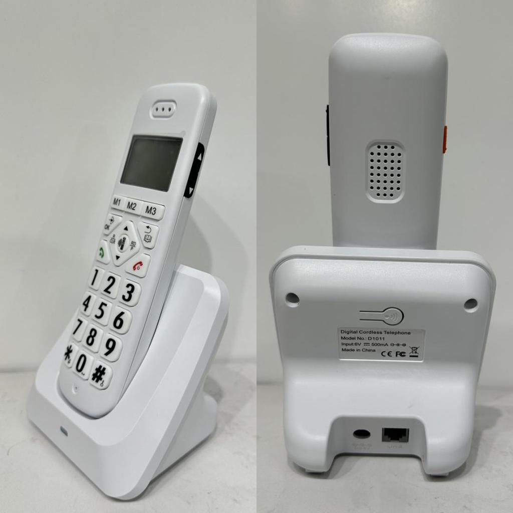 D1011 Modern sladdlös telefon Digital telefon Handhållen stor display Nummerpresentation Lagring Hemmakontor Företag Fast telefon