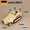 WW2 North African Military German Tiger Tank Building Block UK Soldier Figure Armored Motorcycle Weapon Model Brick Kid Toy Gift