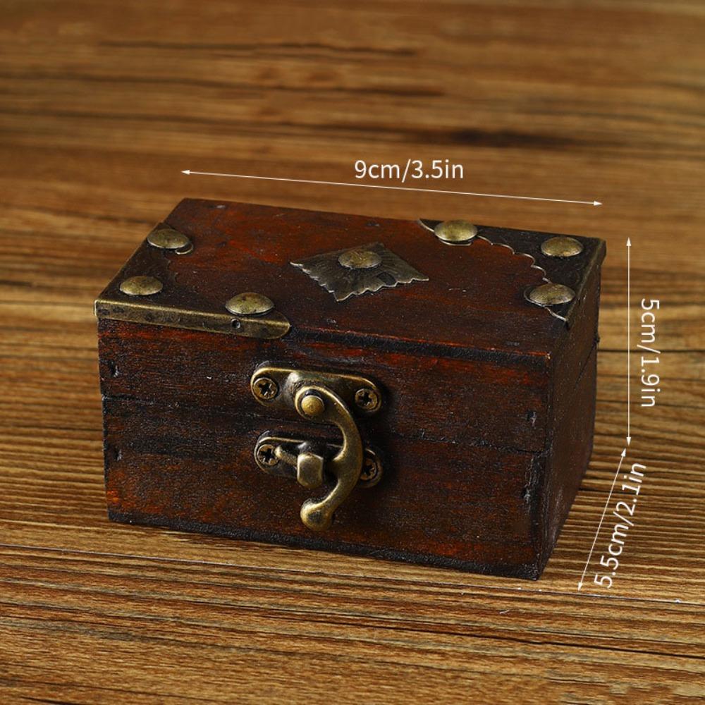 Portable Buckle Jewelry Storage Box Small Size Keepsake Case Treasure Chest Box  Cosmetics Sorting