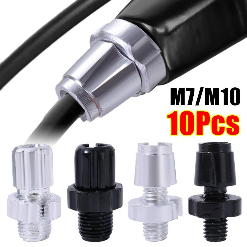10Pcs Aluminum Alloy Brake Lever Bolts M7/M10 Adjusting Nuts Durable Bicycle Brake Screws