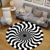 Cozy Round Gothic Multicolor Accent Rug, Non-Slip Floor Mat for Dining Room