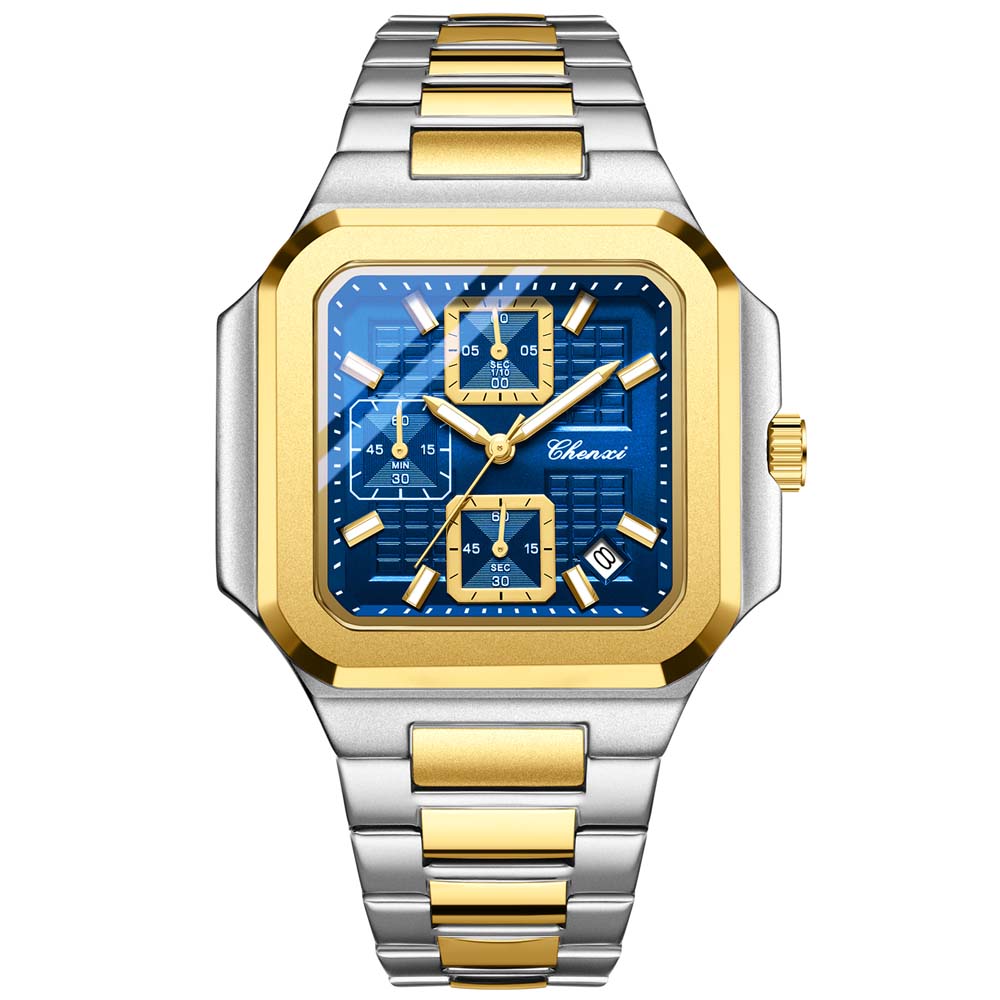 CHENXI New Fashion Men's Automatic Multifunction Wristwatch Calendar Water-Resistant Luminous Men's Quartz watch reloj hombre