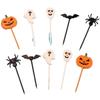 Halloween Toothpicks Mix Set Pumpkin Ghost Bat Fruit Fork Dessert Cocktail Cake Decoration Picks Halloween party Supplies