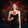 3Pcs/Set Funny Halloween Costume Accessories Bat Wings with Tail Demon Wings Set  Adult/kids