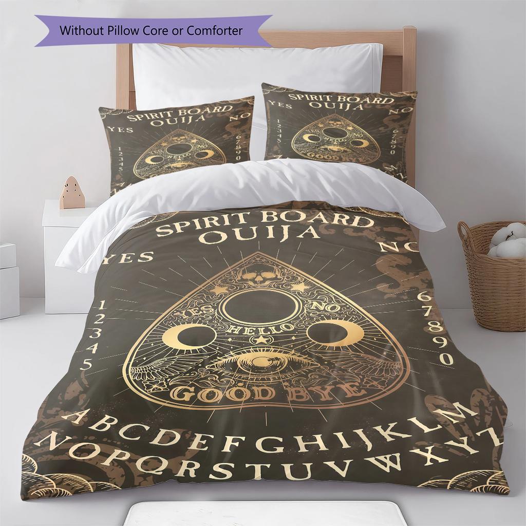 Psychic Board Pattern Bedding,Quilt Set Quilt Cover Pillowcase Home Birthday Gift (1 * duvet cover + 2 * pillowcase, without core)