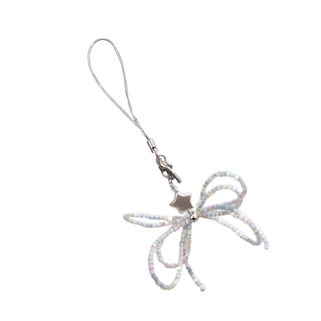 Stylish Bowknot Phone Lanyard Wrist Strap Star Butterfly Bow Phone Charm Antilost Cellphone Strap Hanging Rope Keychain