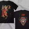 SLAYER Band Soldat Schwarz Retro 90er Doppelseitiges T-Shirt