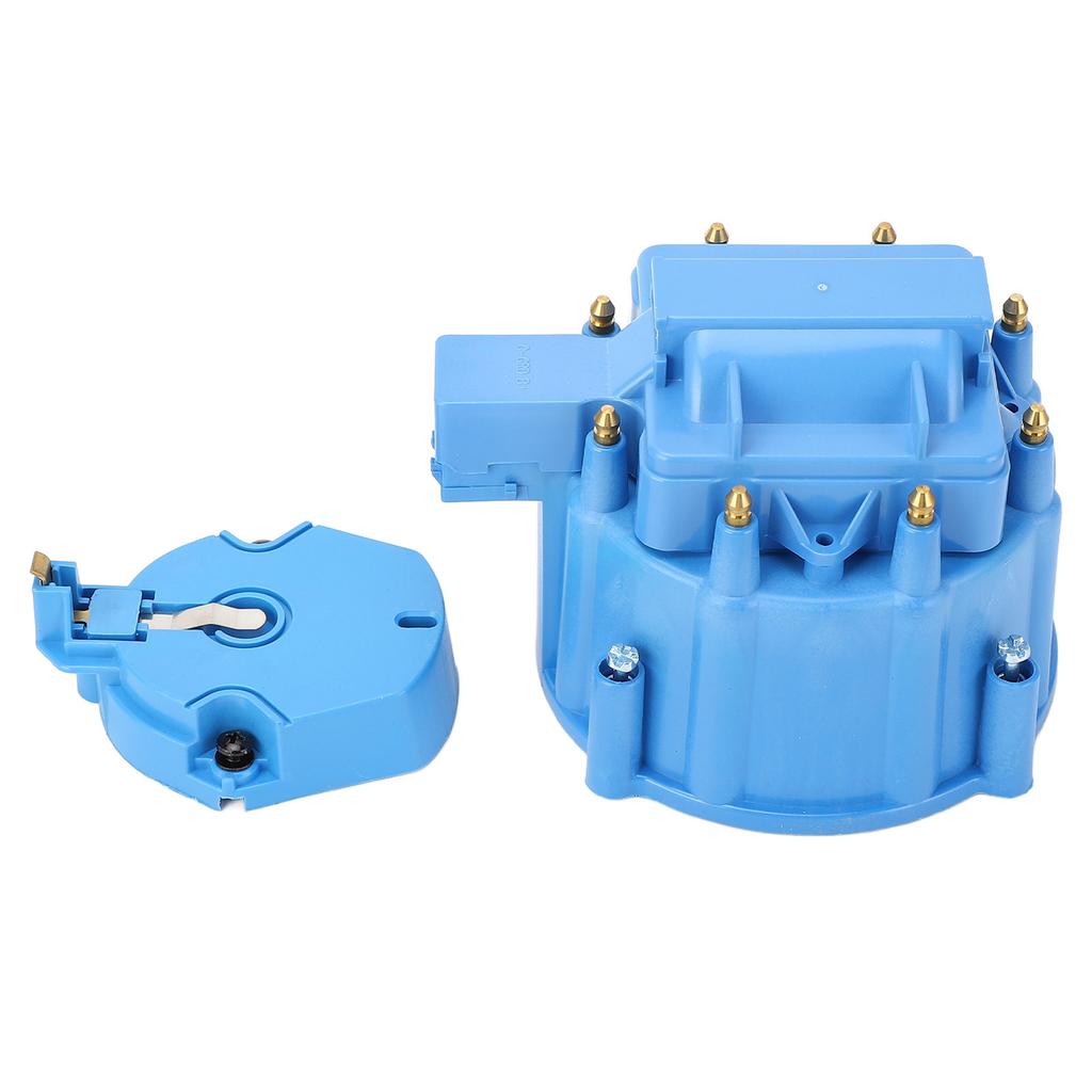 HEI Distributor Cap and Rotor Heavy Duty Large Distributor Cap Set for SBC 283 305 307 327 350 400 K549 Blue