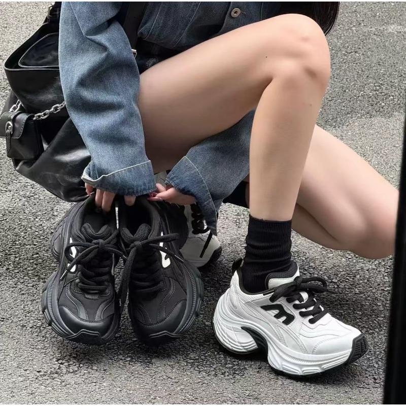 Autumn casual fashion platform sports shoes running shoes women's shoes breathable net dad shoes new lightweight