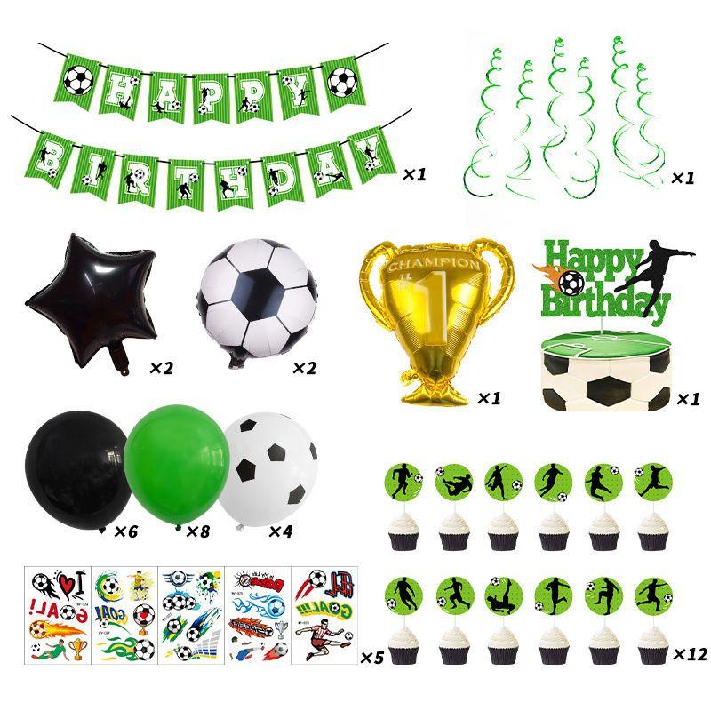 Football Cup Aluminum Film Balloon Set, Children's Birthday Party Decoration Supplies