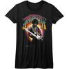 Jimi Hendrix 1960's Psychedelic Musical Icon Jammin On Guitar Juniors T-Shirt