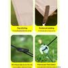 Heavy Duty Waterproof Camping Sunshade Tarp UV Resistant Black Coated Extra Thick Outdoor Canopy Rain Shelter Portable Toldo