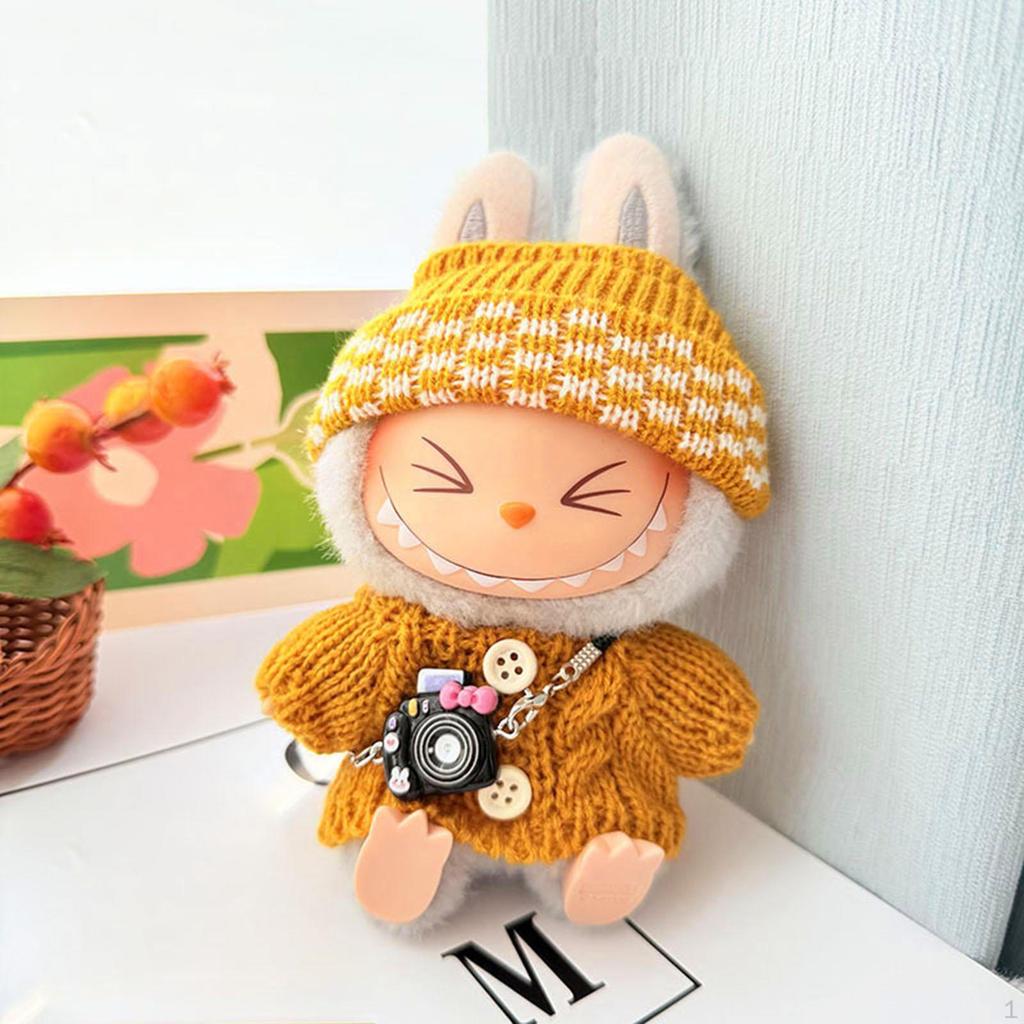 Doll Outfit Set with Sweater And Hat for 15 Cm/17 Cm Accessories