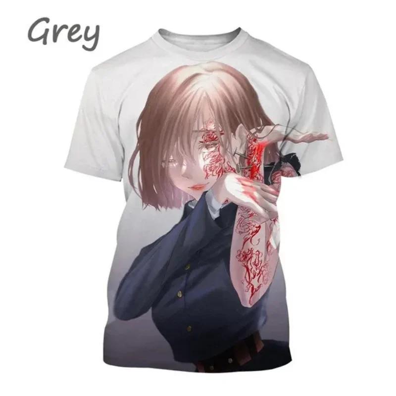 Camiseta con estampado 3D de Gojo Satoru e Itadoru Yuji para hombre,ropa de moda con gráfico de Jujutsu Kaiju,