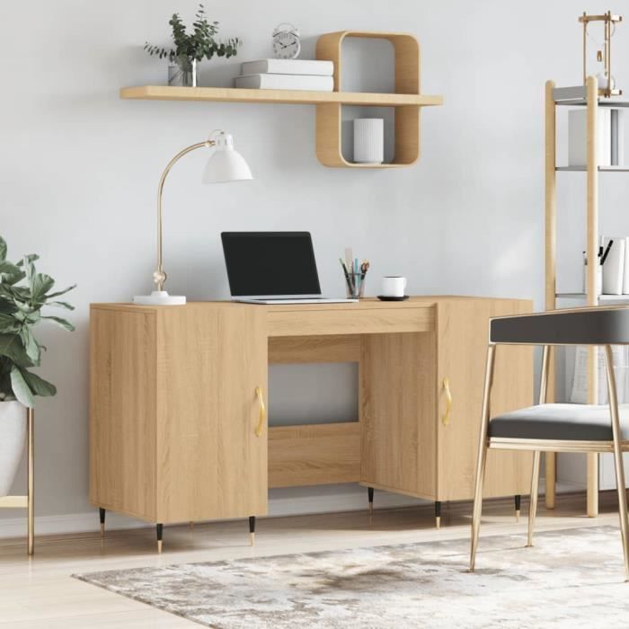 VidaXL Desk Sonoma Oak 140x50x75 Cm Engineered Wood 829527