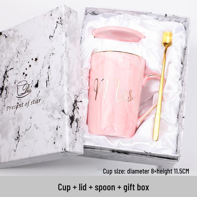 European Style Marble Ceramic Mug Set