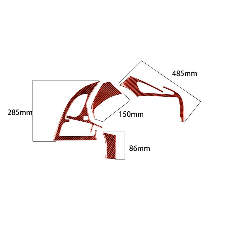 Für Chevrolet Corvette C7 2014- 4PCS Real Carbon Fiber Fahrer Dashboard Air Vent Dekor Trim Auto Innen