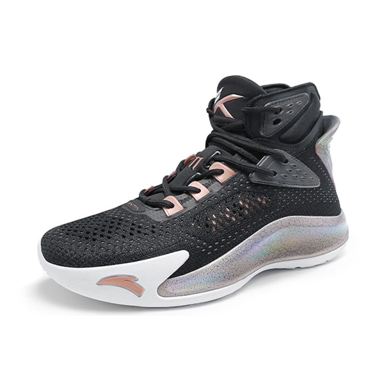 Anta KT5 Thompson Have Fun Comfortable Versatile High-Top Basketball Shoes Men sneakers Black Gold 112031101-5