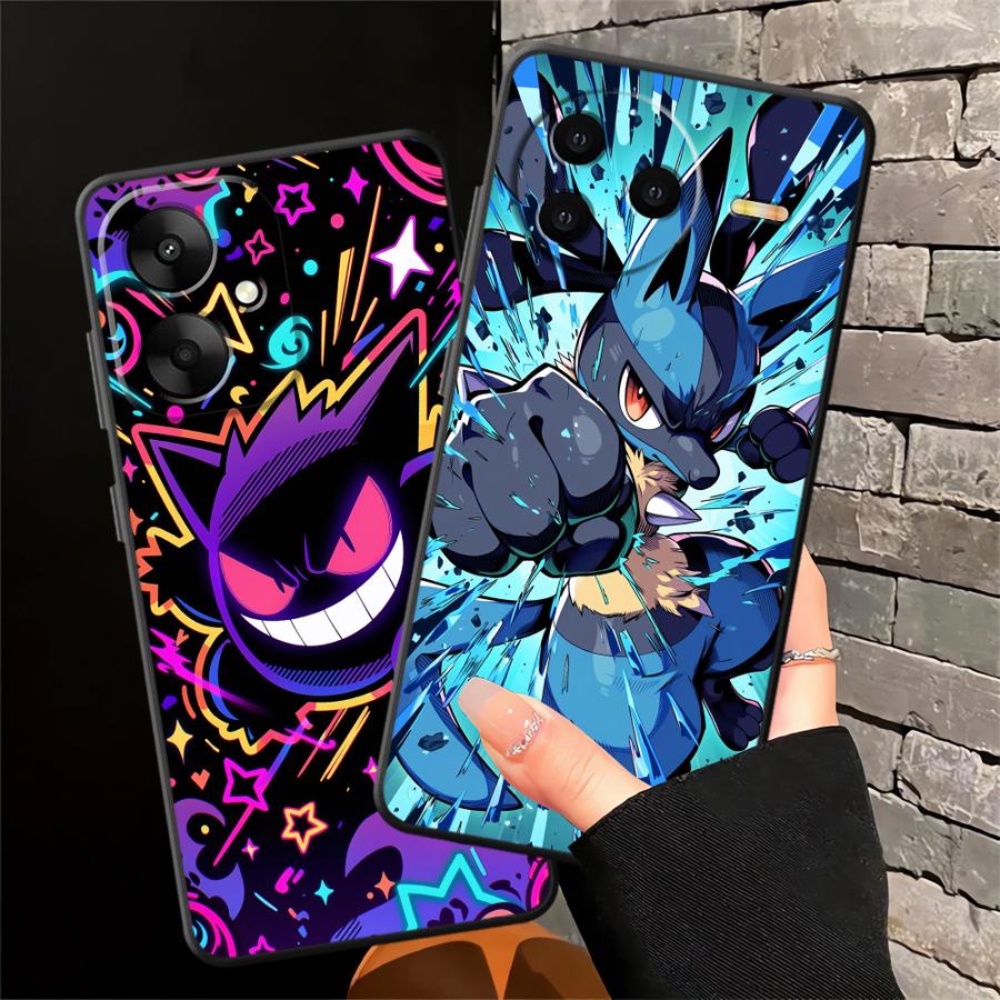 Anime Pokemon Gengar Handyhülle Case für Xiaomi Redmi 14C A1 A2 Plus K40 K80 Pro 9 A5 A3 12C A4 13C 10