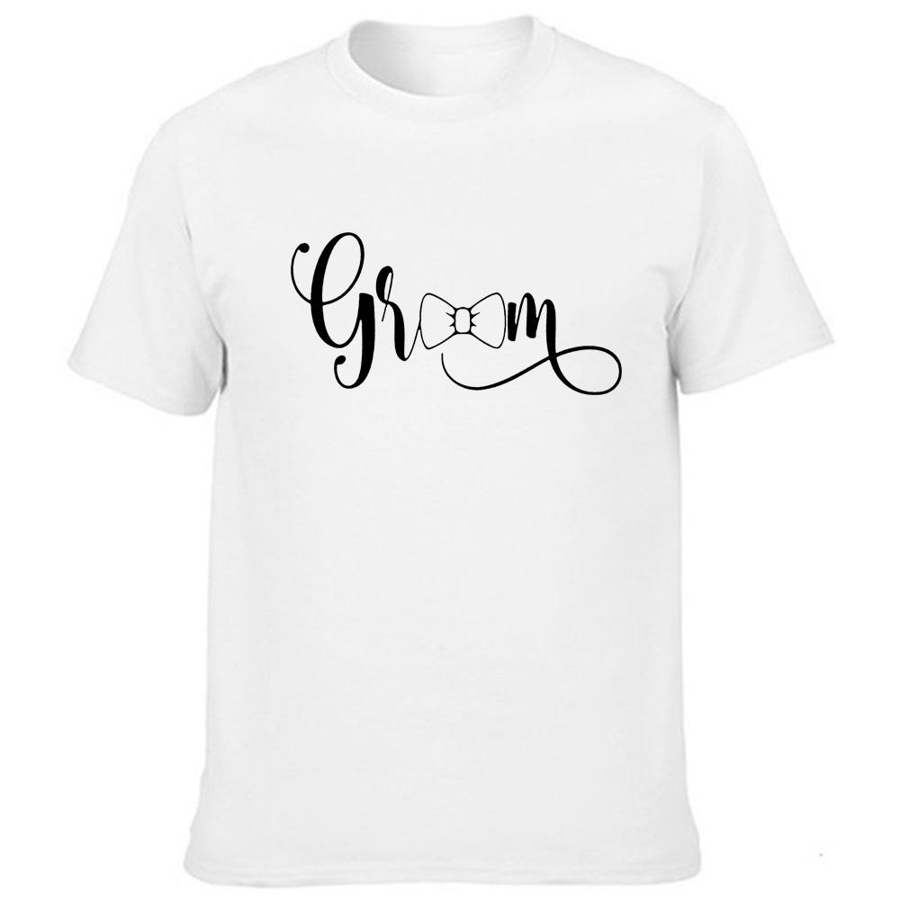 1 Pcs Groom And Bride Wedding Party Clothes Bachelorette Party Couple Matching T Shirt Graphic Tee L