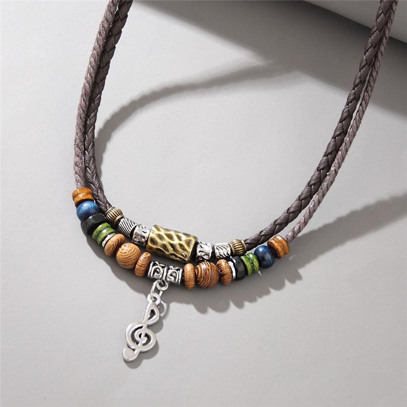 European And American Ladies Necklace Double-layer Winding Necklace Simple Clavicle Chain High-end Sense Suitable For Parties And Beach Vacations