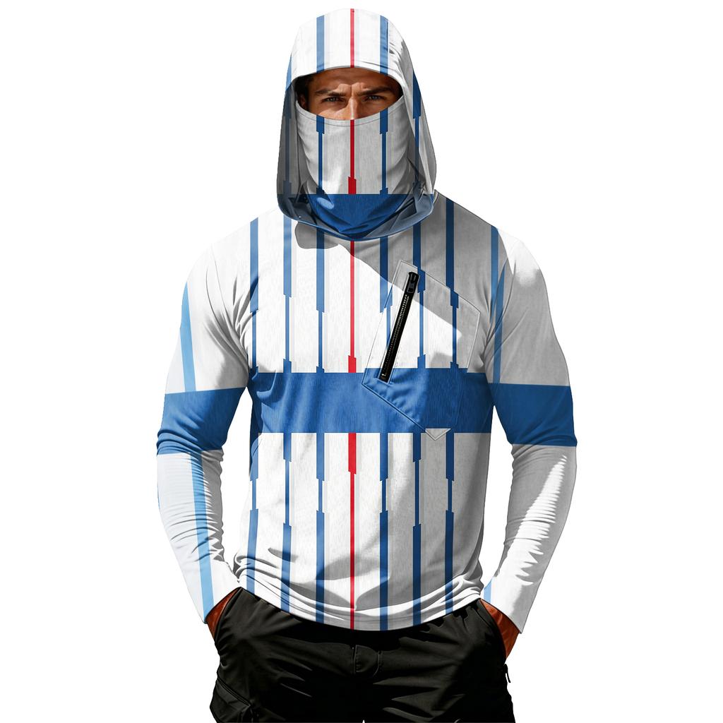 Men's Casual Hooded Long Sleeve Sunscreen Top