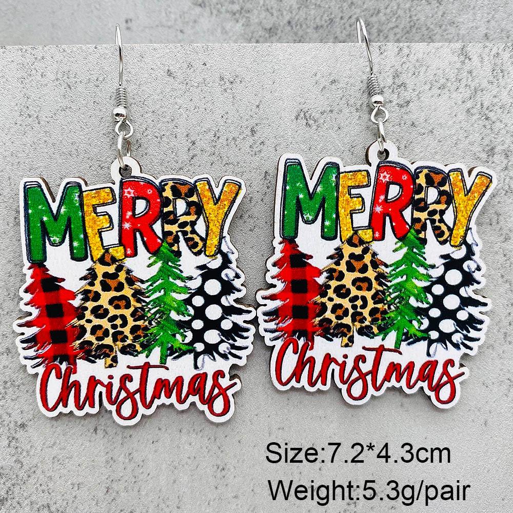 Wooden Christmas Earrings – Santa, Red Car, Gnome & Reindeer Designs