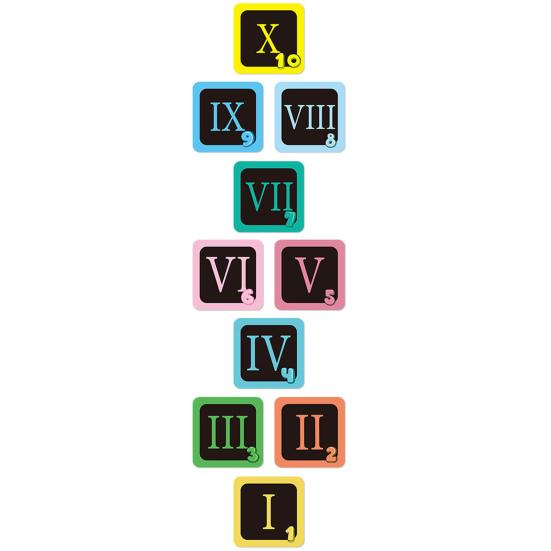 10 Teile/satz Boden Aufkleber Selbst-adhesive Cartoon Druck Keine Rückstände Gitter Anzahl Spiel Wand Aufkleber für Kinderzimmer