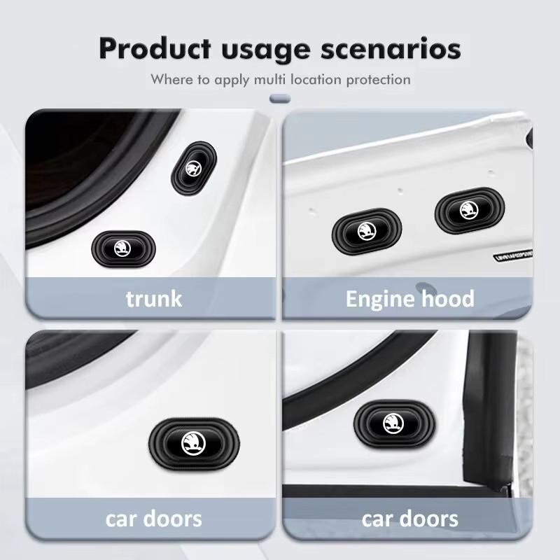 Car Stickers Door Shock Pad Anti Collision Silicone Cover for Skoda Superb 3 Fabia Kamiq Kodiaq Karoq Octavia Citigo Yeti Rapid EK6