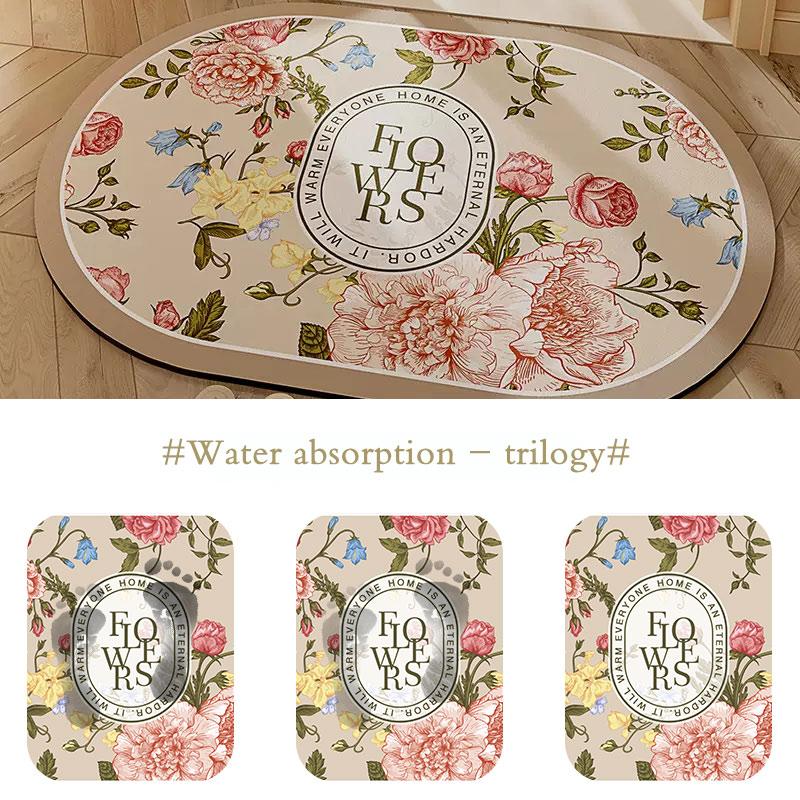 Nordic Bathroom Rugs Anti Slip Bath Mat Foot Mats Quick Dry Shower Carpet Toilet Rugs Door Mat Washable For Living Room
