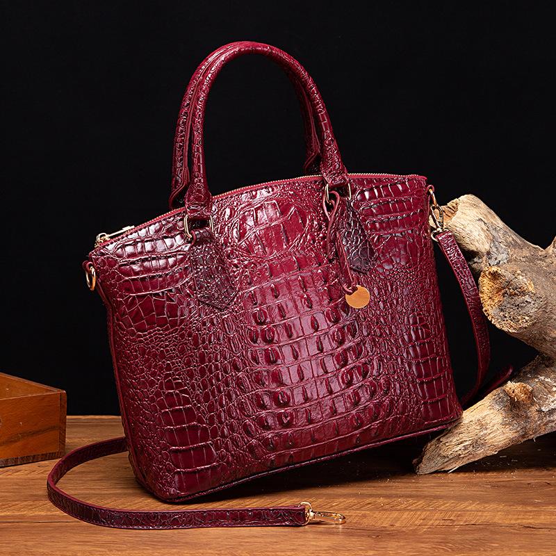 Portable Crossbody Retro Women's Bag Multicolor Crocodile Brahman