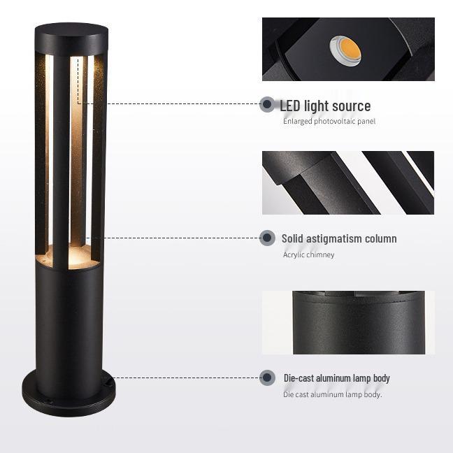 Solar-Powered LED Garden Lawn Lights - Waterproof, Modern, Outdoor Courtyard Lighting