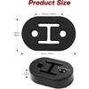 Exhaust Hanger Rubber 2 Holes, Universal Adjustable Exhaust Insulator Muffler Hanger Automotive Replacement Muffler Bracket Mount Hangers with 2