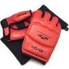 Open-Finger Gloves for Kids, Adults, Juniors, and Children, Black, for Practice, Mixed Martial Arts, Karate, and Taekwondo, with Storage Bag (Red, L)