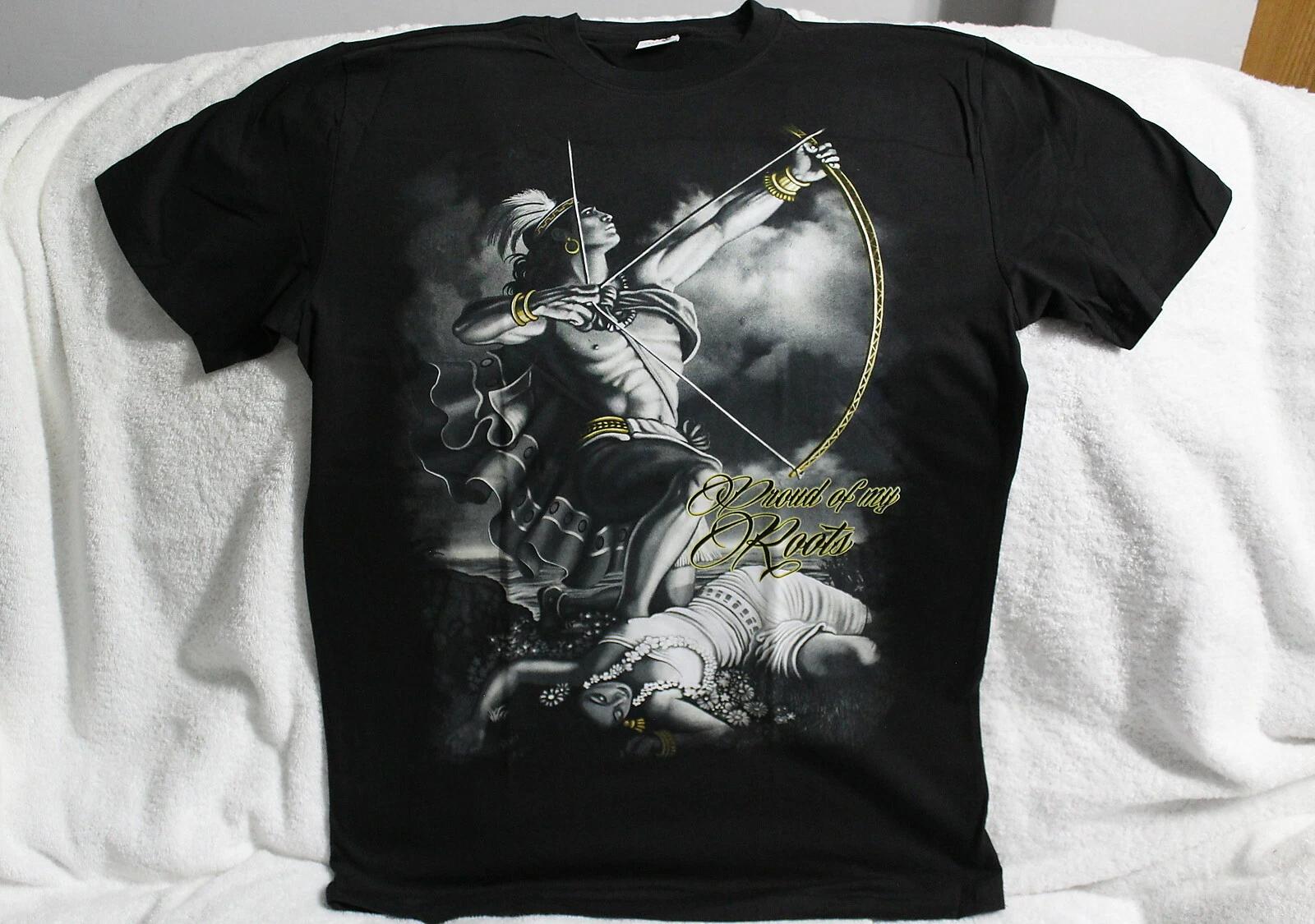 

AZTEC WARRIOR BOW AND ARROW PRINCESS MAYAN PROUD OF MY ROOTS T-shirt 2XL