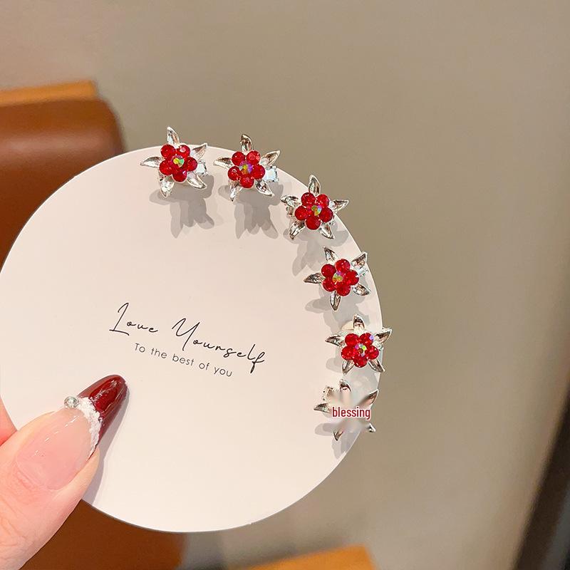 Mädchen Perlen Strass Blume Haarspangen – Prinzessin Flechtfrisur Accessoires