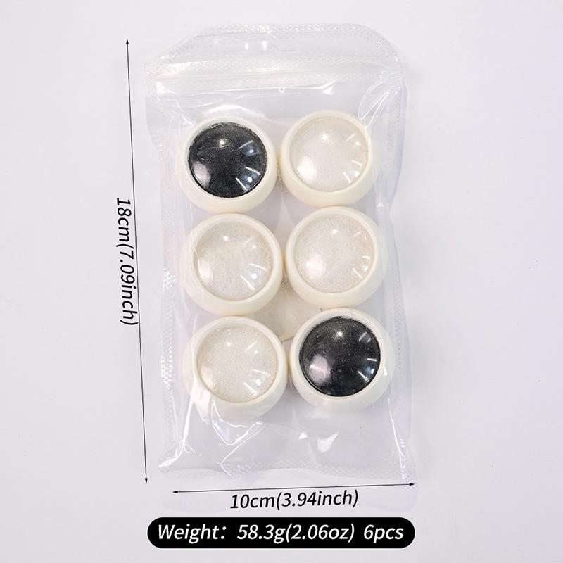 6 Pcs Nail Polish Glitter Fine Sand Holographic Glitter Powder Black White Reflective Pigment Flakes Powder Manicure Accessories