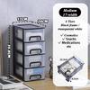 Multi-Drawer Plastic Storage Cabinet for Office and Home Desk Organization