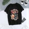 Tanjirou Kamado Kaus Wanita Kimetsu Kaus Wanito Printed Harajuku T-shirt Women's T-Shirt Kaus Grafis Anime Demon Slayer Uniseks