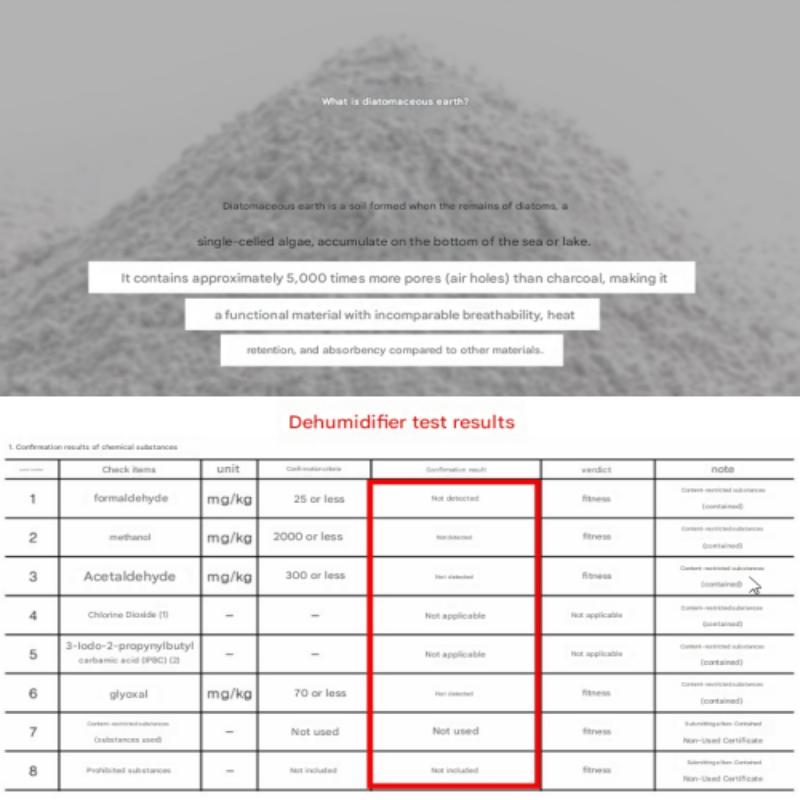 Odor-Eating Diatomaceous 2 Eggs @ Refrigerator Deodorizer, Dehumidifier