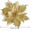 With Detachable Clips Artificial Flowers Glitter Finish Christmas Tree Ornaments  Wreath Decorating