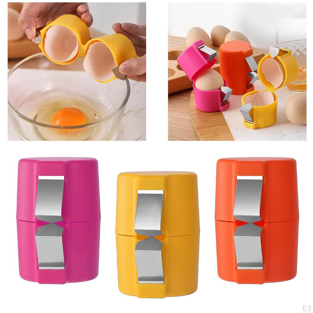 Egg Cracker Seperator Effortless Handheld Cutter Shell Remover for Cooking Camping