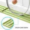 Silicone Sink Drain Pad Kitchen Pot Lid Spatula Organiser Holder Bottle Cup Drainer Support Rack Narrow Slit Anti Slip Tray