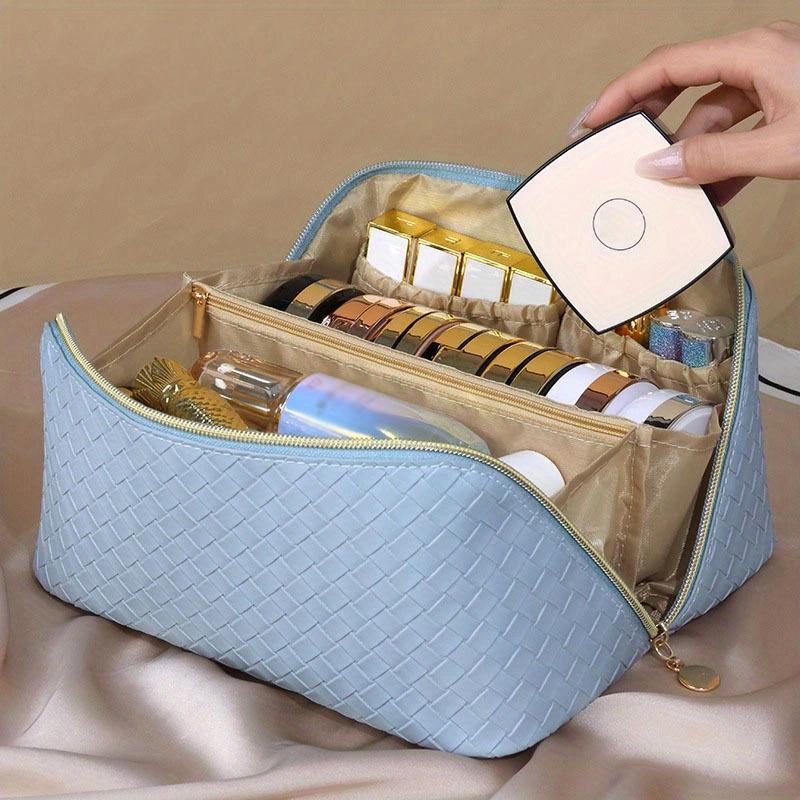 Borsa Cosmetica da Viaggio Grande Capacità Multifunzionale Impermeabile Portatile Organizzatore Trucco con Manico Ideale per Viaggio