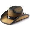 Men's and Women's Hard Denim Straw Hat, Jazz Hat, Ethnic Style Sun Protection Hat