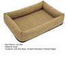 Jute Cat Bed 2-in-1 Cat Bed And Scratching Pad Breathable Pet Lounger Bed with Raised Edges Anti-Slip Bottom for Cats Small Dogs All Seasons