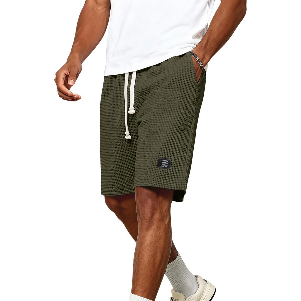 Herren Sommer Kordelzug Gerade Beine Shorts Lässig Locker Sportshorts