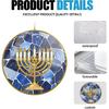 2Pack Hanukkah Ornaments, Star of David and Menorah Acrylic Hanging Ornament for Hanukkah Tree Decoration Rosh Hashanah Shana Tova Party Decor,Dk.