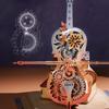 Robotime Magic Cello Adults 3D Puzzles Wooden Music Box Puzzle To Build Unique Music Gift Hobby Kits Cat's Sky City Music Box