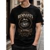 Men's Vintage Remnants Of Yesterday Graphic T-Shirt, Short Sleeve Crew Neck Tee With Roman Amphitheater Art Print For Casual Wear